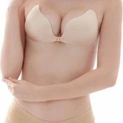 Phannie Strapless Plak BH Push Up Met Clipsluiting - Cup C - Zelfklevend & Herbruikbaar - Nude