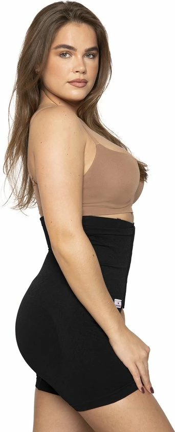 Wondermom Postpartum Belly Binder Shorts- Shapewear - Sluitlaken - Buikband - Zwart - Maat M 6 Wondermom Postpartum Belly Binder Shorts- Shapewear - Sluitlaken - Buikband - Zwart - Maat M - Afbeelding 4