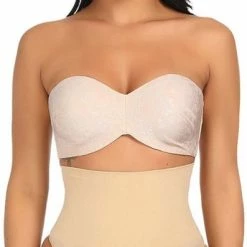 Merkloos Correctie Ondergoed Shapewear - High Waist String Beige Maat 38/40 -Badmode Verkoop 397x840