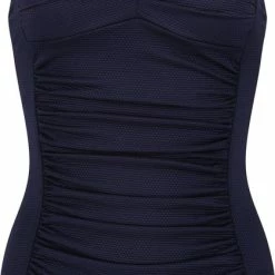 Hunkemöller Dames Badmode Badpak Scallop - Blauw - Maat 46