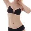 Phannie Strapless Plak BH Push Up Met Clipsluiting - Cup B - Zelfklevend & Herbruikbaar - Zwart