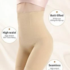 Feel Fab Stay Fab Shapewear Voor Billen, Buik En Dijen - Corrigerend Ondergoed High Waist - Beige/Creme - Maat M/L -Badmode Verkoop 501x840