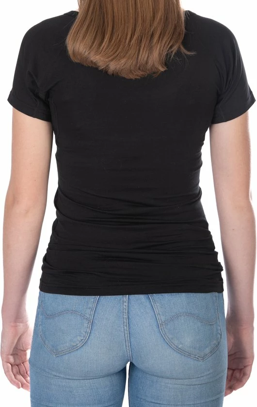 ConfidenceForAll® Dames Premium Anti Zweet Shirt Met Ingenaaide Okselpads - Zijdezacht Modal En Verkoelend Katoen - Maat S Zwart 7 ConfidenceForAll® Dames Premium Anti Zweet Shirt Met Ingenaaide Okselpads - Zijdezacht Modal En Verkoelend Katoen - Maat S Zwart - Afbeelding 5