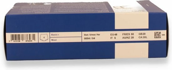 Sloggi Basic+ Dames Maxi Slip - 4-pack - Zwart - Maat 48 25 Sloggi Basic+ Dames Maxi Slip - 4-pack - Zwart - Maat 48 - Afbeelding 23