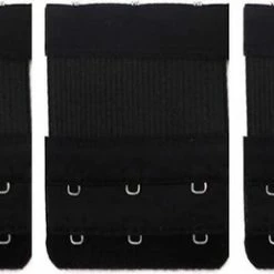 Trendfield Bh Verlengstuk 3 Haakjes Elastisch - 3pack - Zwart