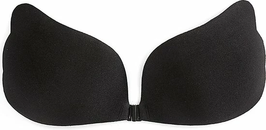 Phannie Strapless Plak BH Push Up Met Clipsluiting - Cup D - Zelfklevend & Herbruikbaar - Zwart 5 Phannie Strapless Plak BH Push Up Met Clipsluiting - Cup D - Zelfklevend & Herbruikbaar - Zwart - Afbeelding 3