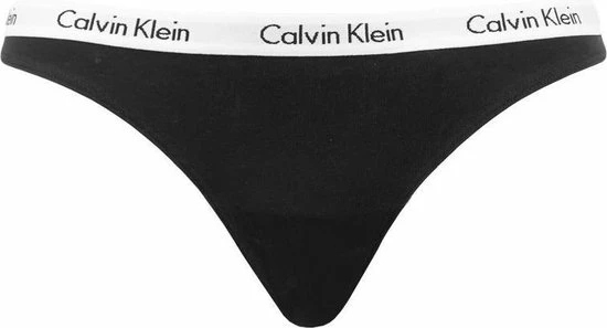Calvin Klein 3-pack String Dames - Zwart - Maat S 5 Calvin Klein 3-pack String Dames - Zwart - Maat S - Afbeelding 3