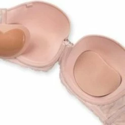 Merkloos Push Up Pads - Beha Vulling - Waterproof / Waterbestendige Pads Voor In Badpak / Bikini / Sportbeha - Borst Opvulling - Beha Opvulling - Beige