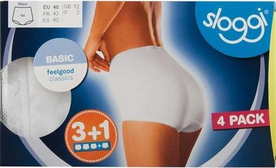 Sloggi Basic+ Dames Maxi Slip - 4-pack - Wit - Maat 44 27 Sloggi Basic+ Dames Maxi Slip - 4-pack - Wit - Maat 44 - Afbeelding 25