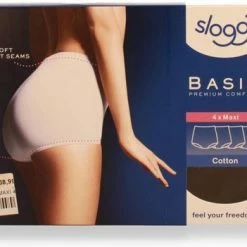 Sloggi Basic+ Dames Maxi Slip - 4-pack - Zwart - Maat 44 -Badmode Verkoop 550x351 6