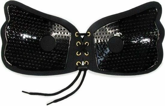 KELERINO. Strapless Plak BH - Vleugels Met Vetersluiting - Cup C / Zwart 8 KELERINO. Strapless Plak BH - Vleugels Met Vetersluiting - Cup C / Zwart - Afbeelding 6