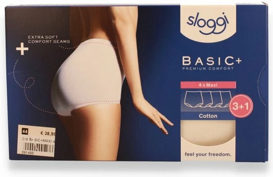 Sloggi Basic+ Dames Maxi Slip - 4-pack - Wit - Maat 44 23 Sloggi Basic+ Dames Maxi Slip - 4-pack - Wit - Maat 44 - Afbeelding 21