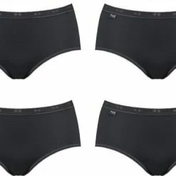 Sloggi Basic+ Dames Midi Slip - 4-pack - Zwart - Maat 44 -Badmode Verkoop 550x366 29