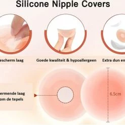 Merkloos Nipple Covers – Tepel Covers – Tepel Stickers– Tepel Cover Set Van 2 Paar – Herbruikbaar– Siliconen – Zelfklevend – Tepelbedekker – Nipple Patch – Tepel Beschermer -Badmode Verkoop 550x371 5