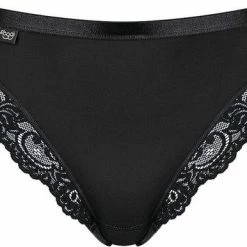 Sloggi Romance Dames Tai Slip Met Kant - Zwart - Maat 44