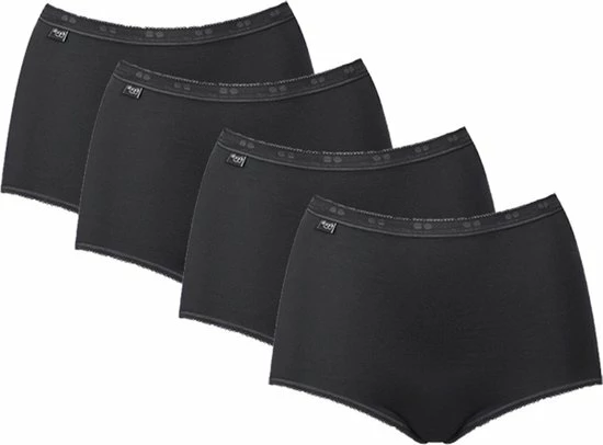 Sloggi Basic+ Dames Maxi Slip - 4-pack - Zwart - Maat 54 9 Sloggi Basic+ Dames Maxi Slip - 4-pack - Zwart - Maat 54 - Afbeelding 7