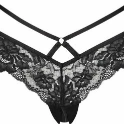 Hunkemöller Dames Lingerie Brazilian Met Open Kruis Sosha - Zwart - Maat S