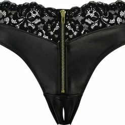 Hunkemöller Dames Lingerie Brazilian Met Open Kruis Talia - Zwart - Maat S
