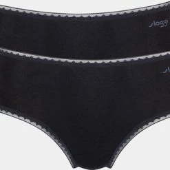 Sloggi Dames Basic Midi GO Organische Slip 2-pack - XL - Zwart