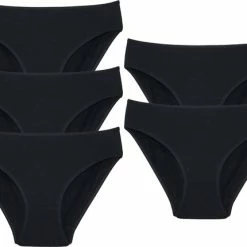 VANILLA - Dames Ondergoed, Dames Slip, Lingerie - 5 Stuks - Egyptisch Katoen - Zwart - XXL -Badmode Verkoop 550x430 5