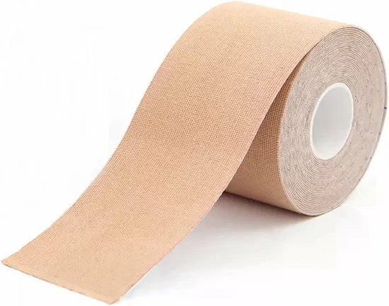 Boob Tape - Inclusief 2 Nipple Covers/Tepelstickers - Borst Tape - Bra Tape - Boob Lift Tape - Beige - 5 Meter Lang - 5 CM Breed - Plak BH 7 Boob Tape - Inclusief 2 Nipple Covers/Tepelstickers - Borst Tape - Bra Tape - Boob Lift Tape - Beige - 5 Meter Lang - 5 CM Breed - Plak BH - Afbeelding 5