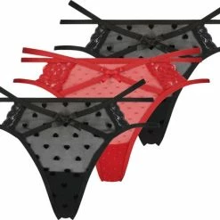 Hunkemöller Dames Lingerie 3-pack String Melda - Zwart - Maat L -Badmode Verkoop 550x436 1