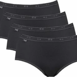Sloggi Basic+ Dames Midi Slip - 4-pack - Zwart - Maat 46 -Badmode Verkoop 550x442 4