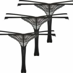 Hunkemöller Dames Lingerie 3-pack String Lauren - Zwart - Maat XS -Badmode Verkoop 550x443 8