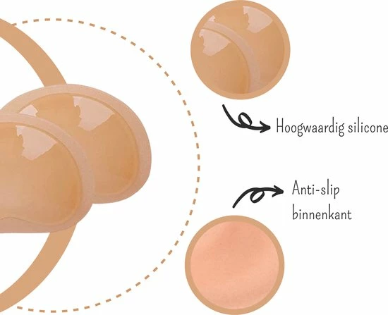 Merkloos Beha Push Up Pads - Beige 5 Merkloos Beha Push Up Pads - Beige - Afbeelding 3