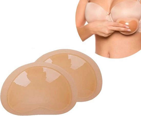Merkloos Beha Push Up Pads - Beige 3 Merkloos Beha Push Up Pads - Beige