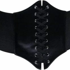 FIFO Effen Unisex Dames Korset, Elegante, Esthetisch, Zwart