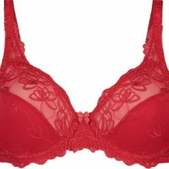 Hunkemöller Dames Lingerie Niet-voorgevormde Beugel Bh Diva - Rood - Maat D85
