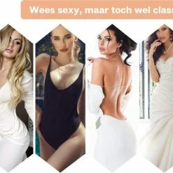 Phannie Strapless Push Up Plak BH Met Clipsluiting - Cup B - Zelfklevend & Herbruikbaar - Nude -Badmode Verkoop 550x459 1