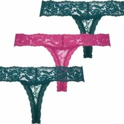 Hunkemöller Dames Lingerie 3-pack Strings Madison - Groen - Maat S -Badmode Verkoop 550x459 4