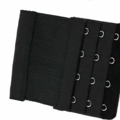 Merkloos Beha Verlengstuk / Verlenger 4 Haaks Met Elastiek Zwart