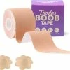 Inodes Boob Tape 5 Meter (5,0 Cm Breed) - Beige - Plak BH - Strapless BH + Inclusief Tepelcovers -Badmode Verkoop 550x468