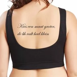 Bobbels & Putten - Comfort Magic Bra - 6XL - Zwart - Met Vulling - Zonder Beugel En Sluiting - Grote Maten Bh -Badmode Verkoop 550x470 2