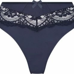 Hunkemöller Dames Lingerie Hoge String Georgia - Blauw - Maat M