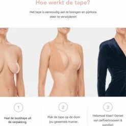 Merkloos Strapless Boob Tape Met Tepelcovers - Plak BH Voor Push Up - Fashion Borst Tape - Nipple Covers - Tepelplakkers -Badmode Verkoop 550x477