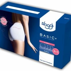 Sloggi Basic+ Dames Maxi Slip - 4-pack - Wit - Maat 44 48 Sloggi Basic+ Dames Maxi Slip - 4-pack - Wit - Maat 44 -Badmode Verkoop 550x478 1
