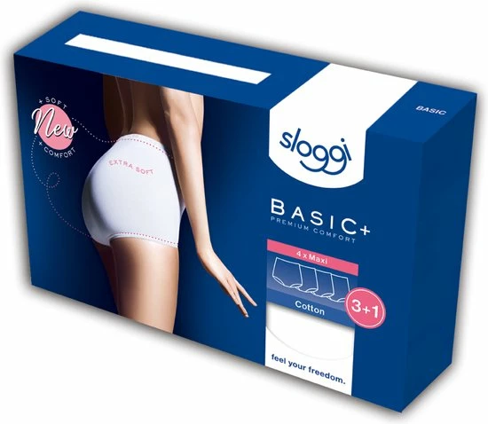Sloggi Basic+ Dames Maxi Slip - 4-pack - Zwart - Maat 50 18 Sloggi Basic+ Dames Maxi Slip - 4-pack - Zwart - Maat 50 - Afbeelding 16