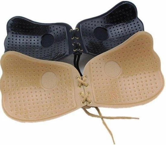 KELERINO. Strapless Plak BH - Vleugels Met Vetersluiting - Cup C / Zwart 6 KELERINO. Strapless Plak BH - Vleugels Met Vetersluiting - Cup C / Zwart - Afbeelding 4