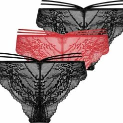 Hunkemöller Dames Lingerie 3-pack Brazilian Amy - Zwart - Maat M