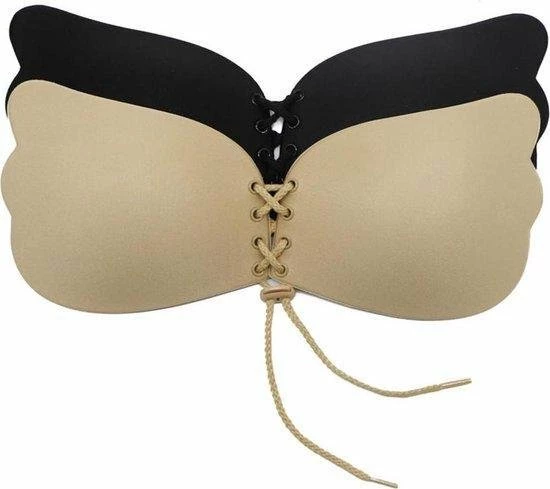 KELERINO. Strapless Plak BH - Vleugels Met Vetersluiting - Cup C / Zwart 5 KELERINO. Strapless Plak BH - Vleugels Met Vetersluiting - Cup C / Zwart - Afbeelding 3