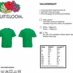 12pack Witte Shirts Fruit Of The Loom Ronde Hals Maat XXL -Badmode Verkoop 550x493 1