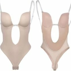 WiseGoods Premium Body Shaper Vrouwen - Corset - Ondergoed Dames - Waist Trainer - Shapewear - Beha - BH - Huidskleur - L/XL