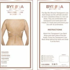 Bye Bra 100% Siliconen BH Bandjes Met Lage Rug, BH Converter Voor 1 En 2 Haakjes, De Rug Van De Bh 10 Cm Lager, Transparant, Verstelbaar -Badmode Verkoop 550x513 4