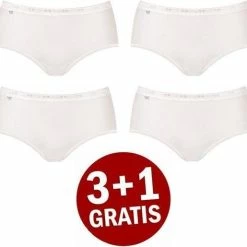 Sloggi Basic+ Dames Midi Slip - 4-pack - Wit - Maat 44 -Badmode Verkoop 550x515 1
