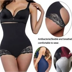 Wow Peach - Shapewear Butt Lift String - Corrigerend Ondergoed - Billen Buik Been - Afslank - High Waist - Buttlift - Zwart - MEDIUM/LARGE -Badmode Verkoop 550x515 4