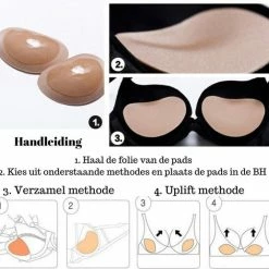 KELERINO. Bikini Push Up Pads - Waterproof - Zelfklevend - Beige -Badmode Verkoop 550x517 9